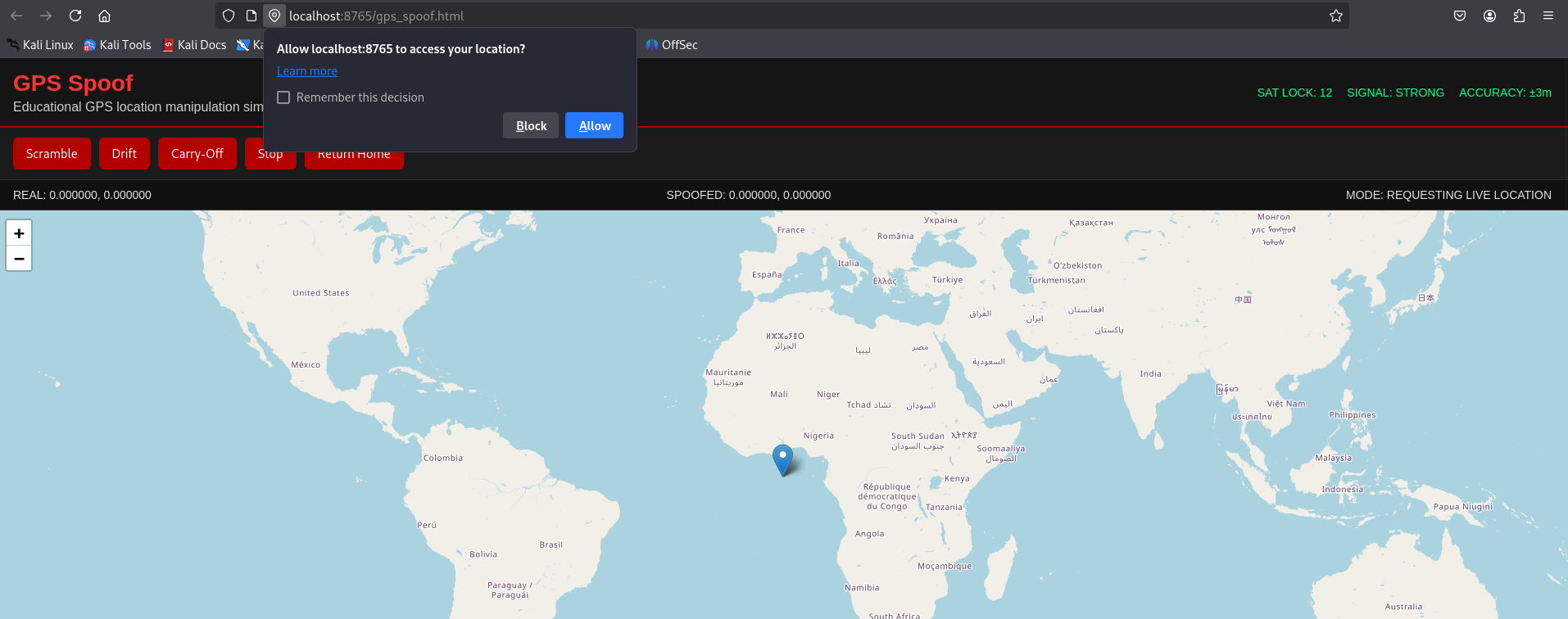 GPS Spoof UI